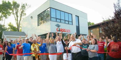 Franchise team ribbon cutting