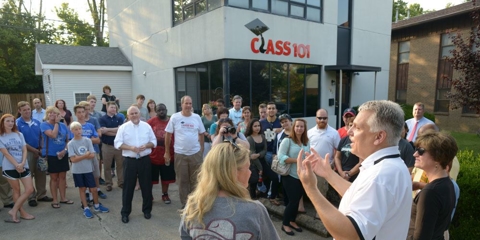 Tom Pabin with Franchisees