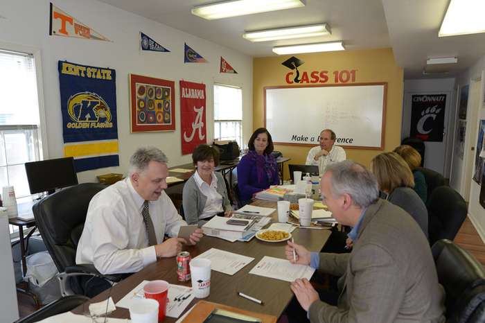 Class 101 team discussing