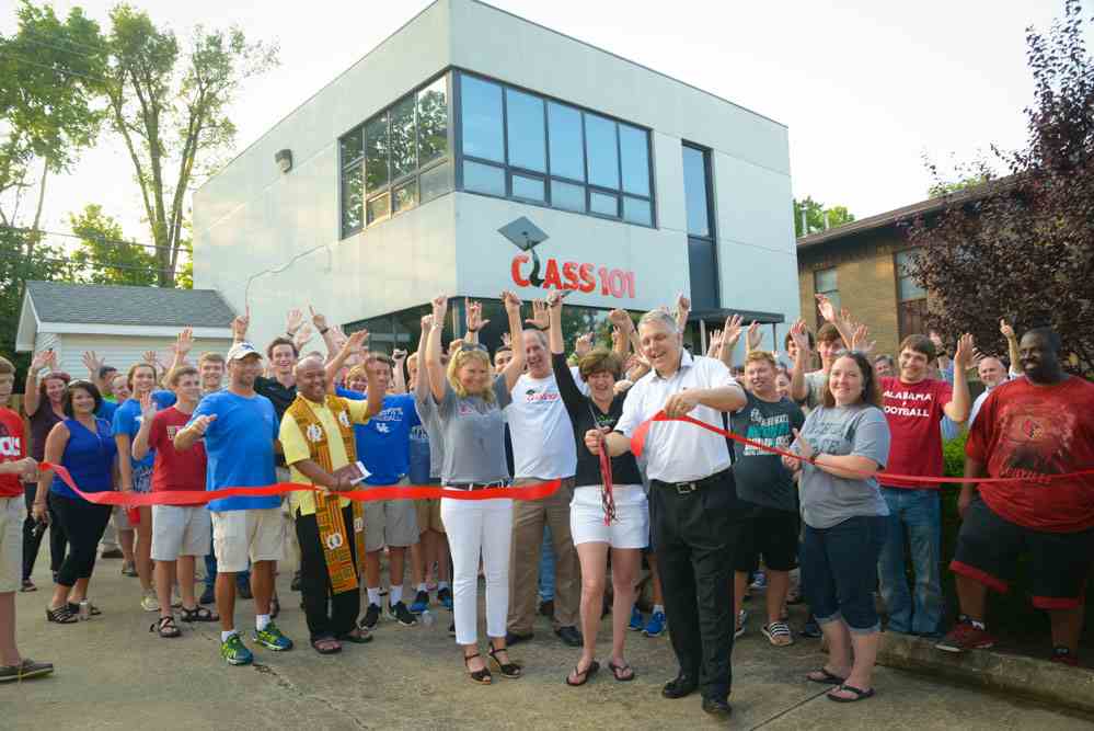 Franchise team ribbon cutting